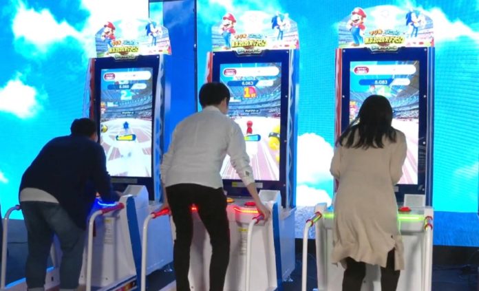 Découvrez ce grand Mario & Sonic à la machine d'arcade des Jeux Olympiques
