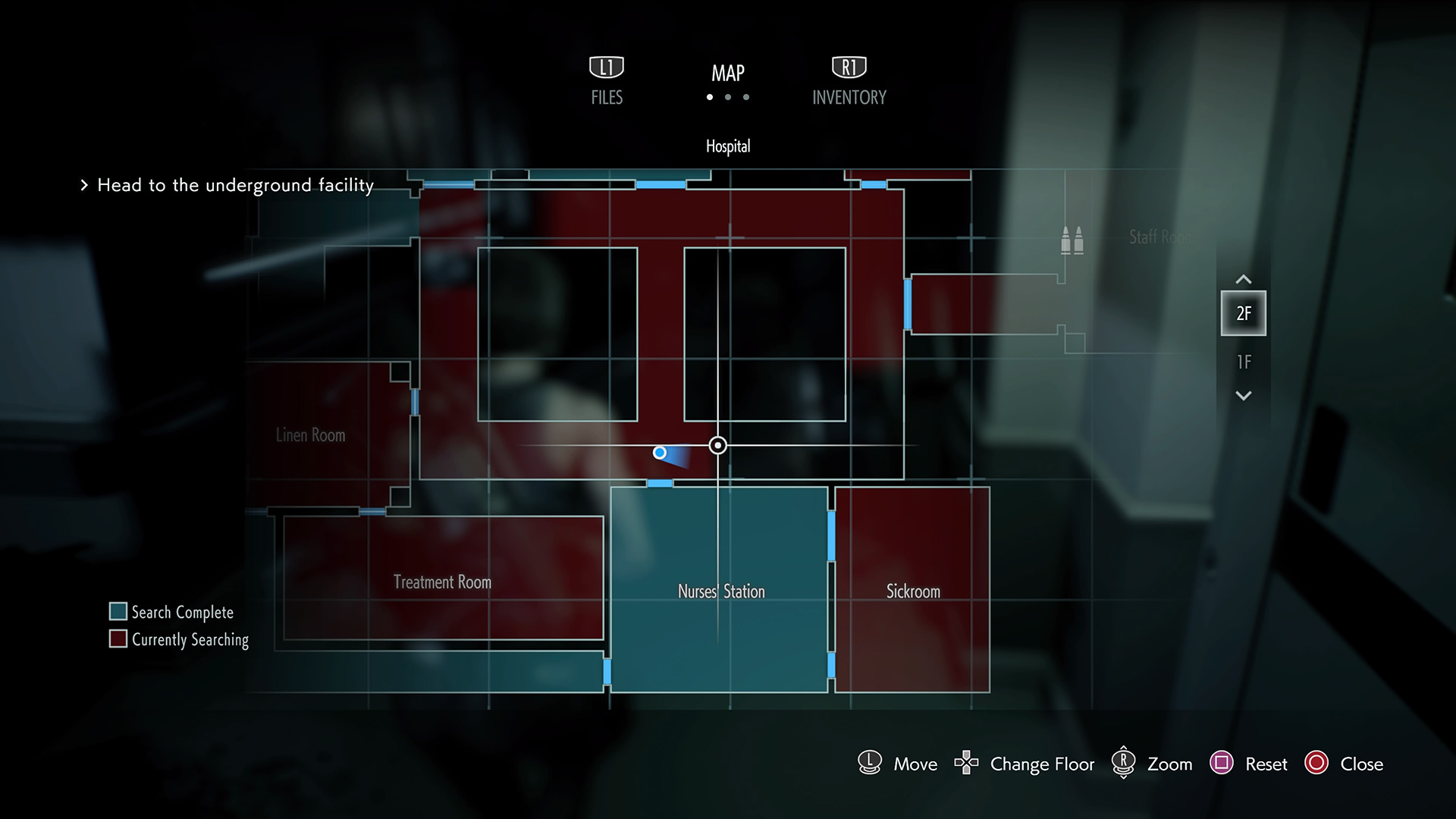 Plan de l'hôpital Resident Evil 3