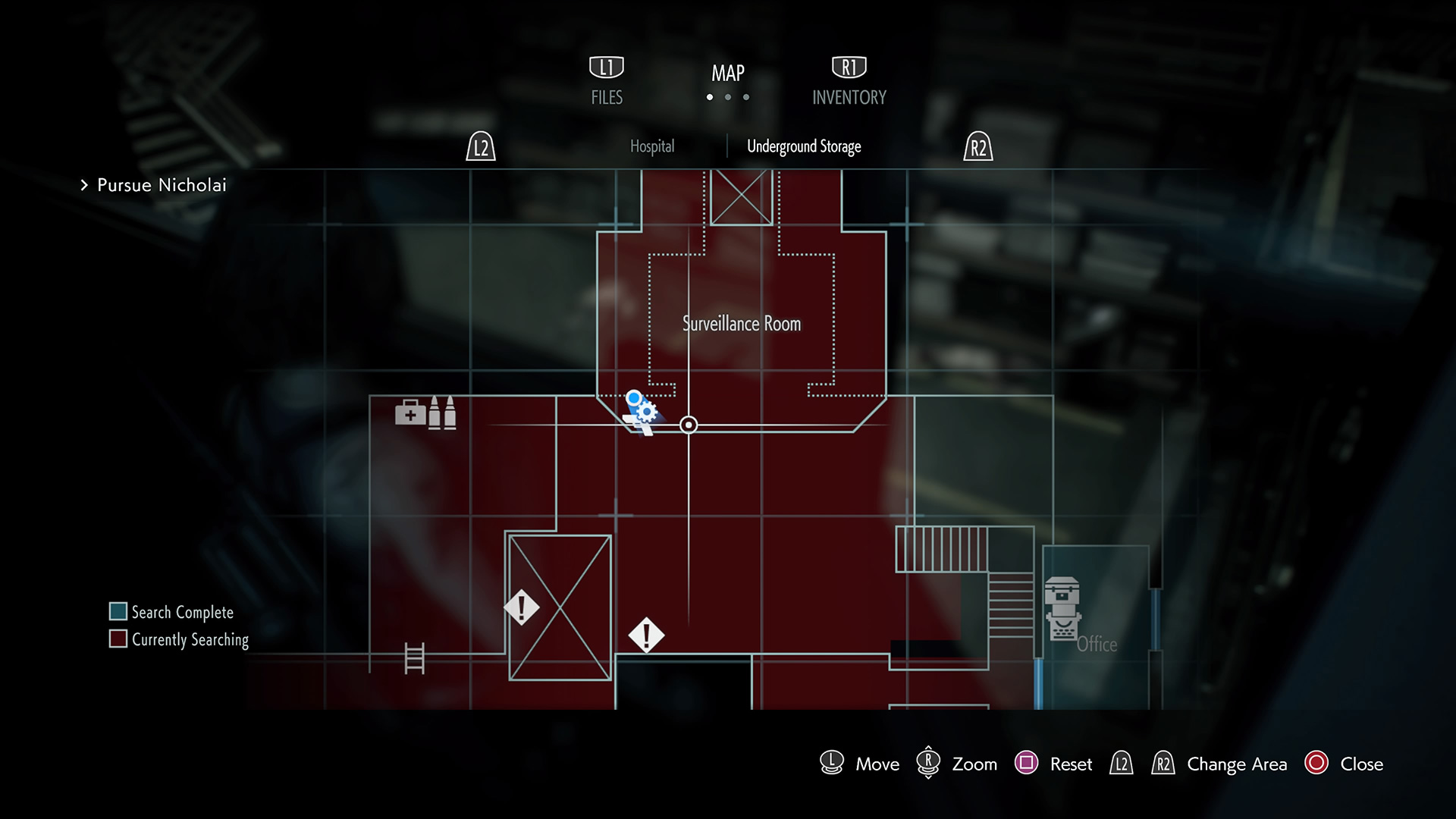 Carte de l'entrepôt Resident Evil 3