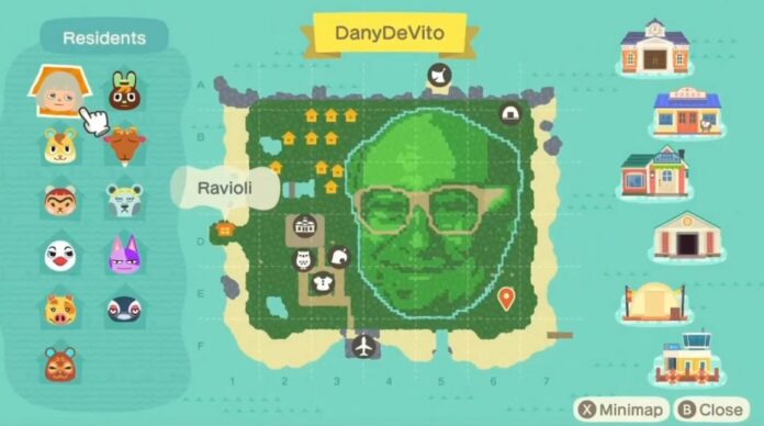 Bienvenue ... sur l'île Danny DeVito d'Animal Crossing
