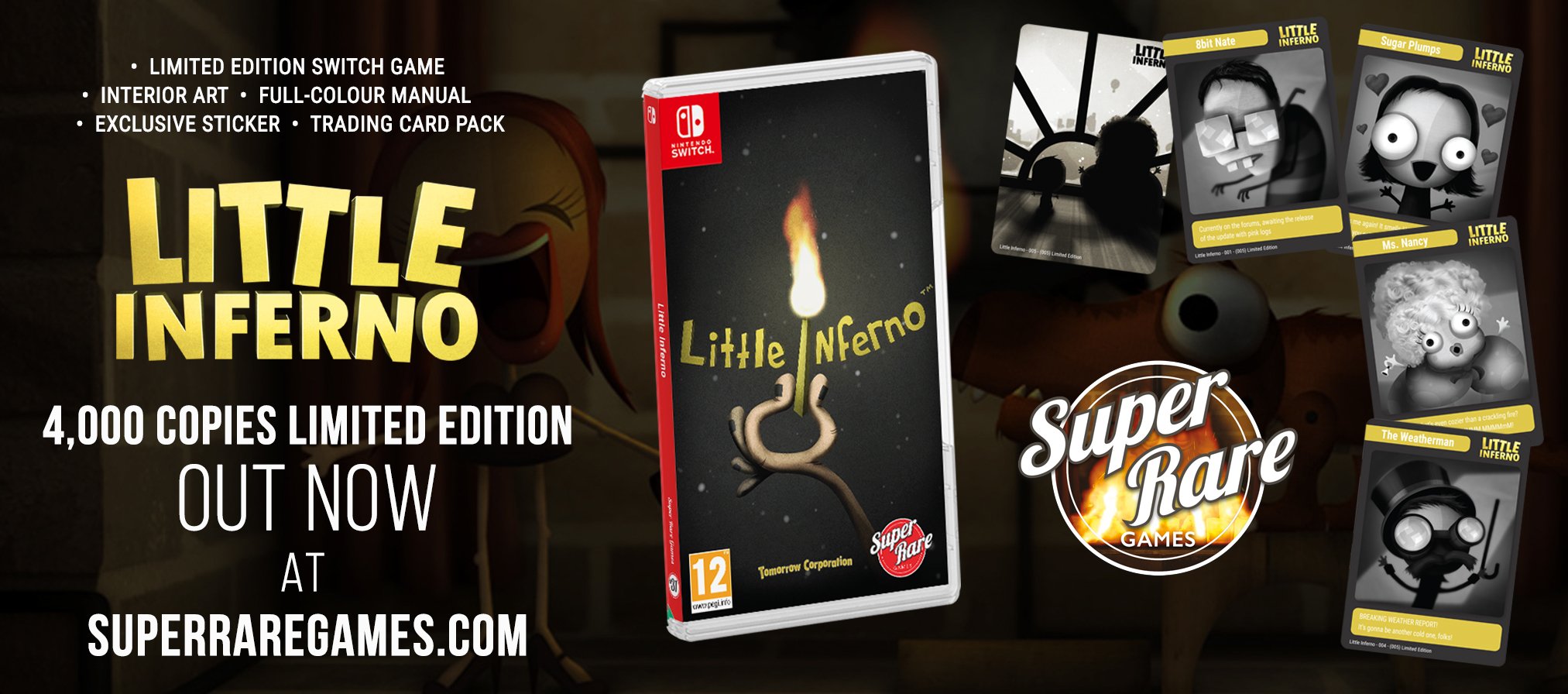Super Rare Games Le concours Little Inferno Switch est maintenant disponible