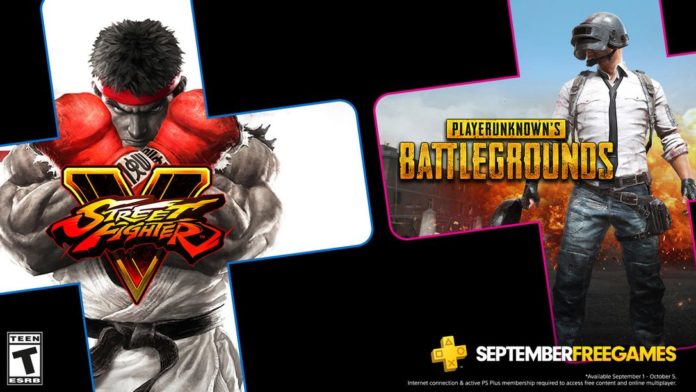 Les titres PlayStation Plus de septembre incluent Street Fighter V et les champs de bataille de PlayerUnknown
