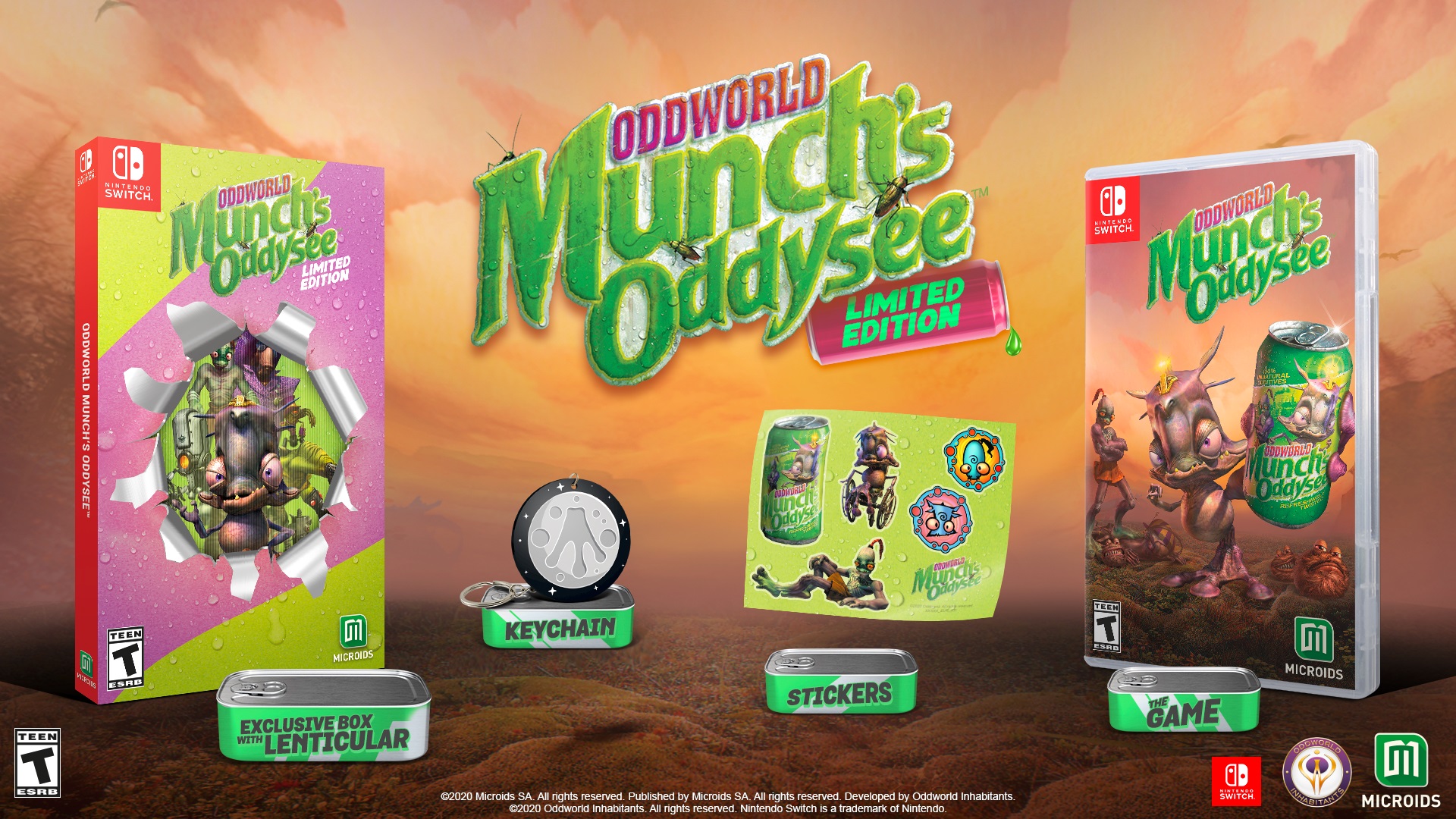 Oddworld Munch's Oddysee contest Switch gagne physique