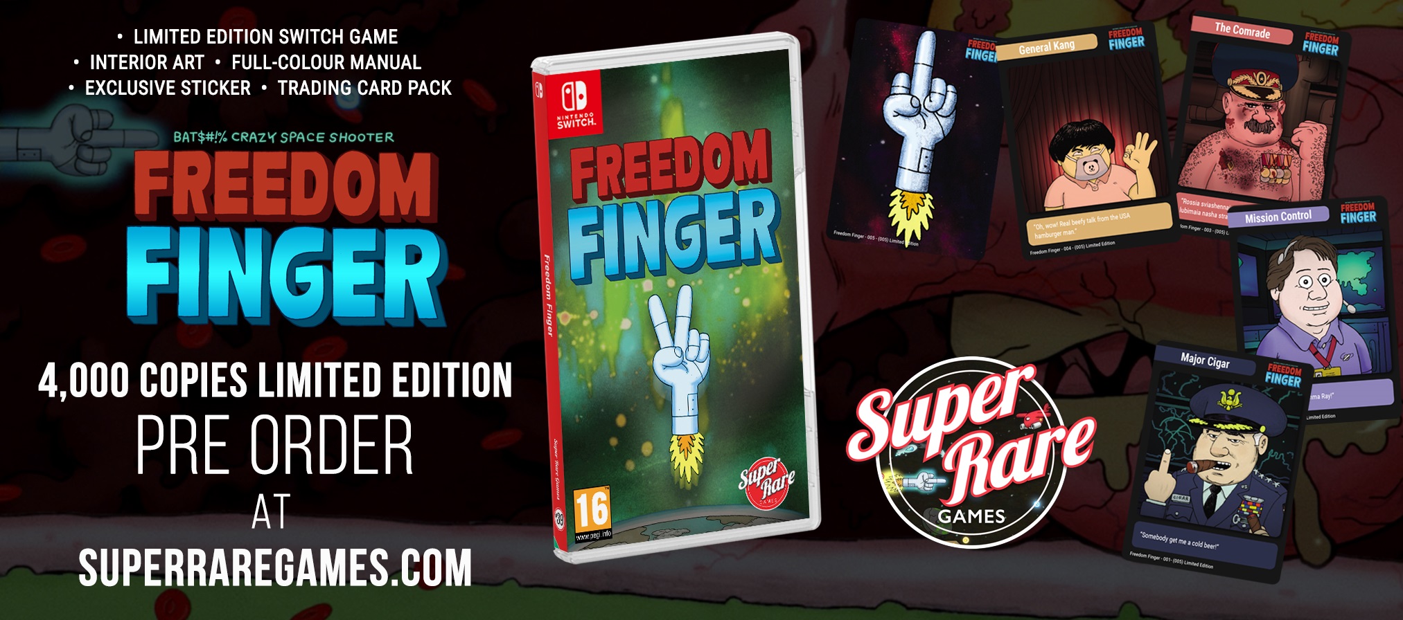 Contest Freedom Finger Super Rare Games gagne Switch