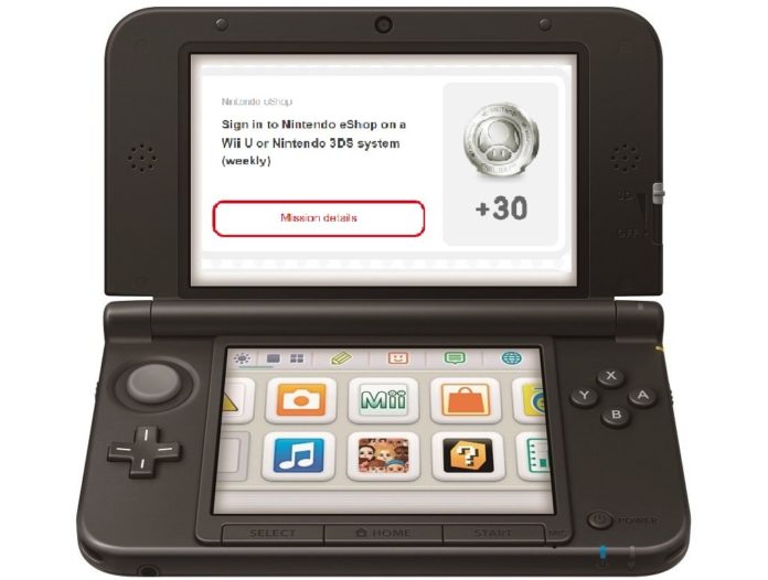 N'oubliez pas de vous connecter à la boutique en ligne Wii U ou 3DS une fois par semaine pour obtenir des points Platinum My Nintendo gratuits
