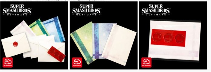 Vous pouvez obtenir un ensemble officiel d'enveloppes Smash Bros.vraies maintenant sur My Nintendo
