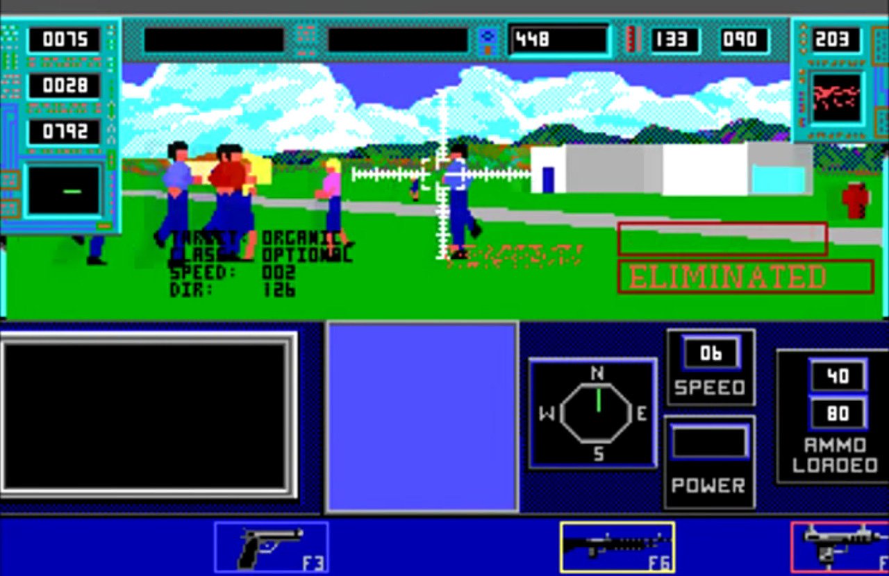 Le jeu DOS 1991 de Bethesda Softwork The Terminator.