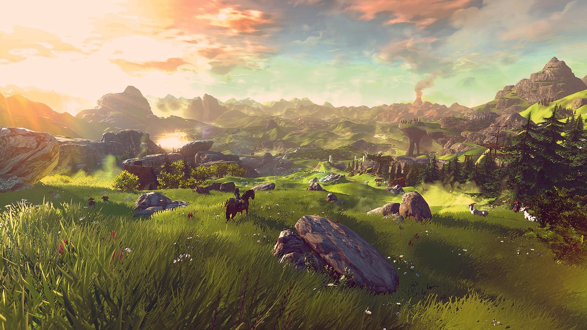 Le paysage ouvert de Zelda: Breath of the Wild.