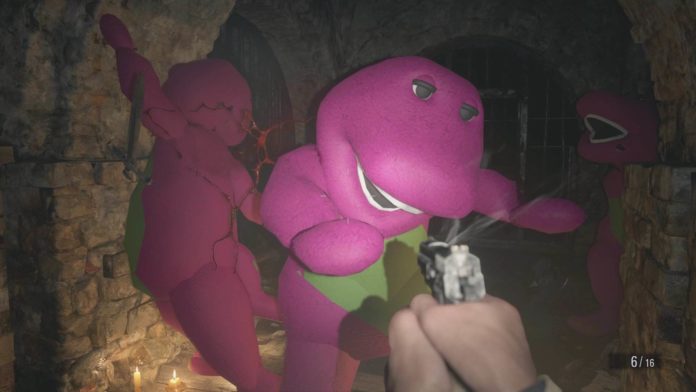 Modder met Barney dans la démo de Resident Evil Village
