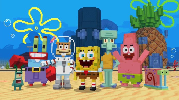 Minecraft x Spongebob DLC sort aujourd'hui, une nouvelle bande-annonce présente des visages familiers et un bas de bikini
