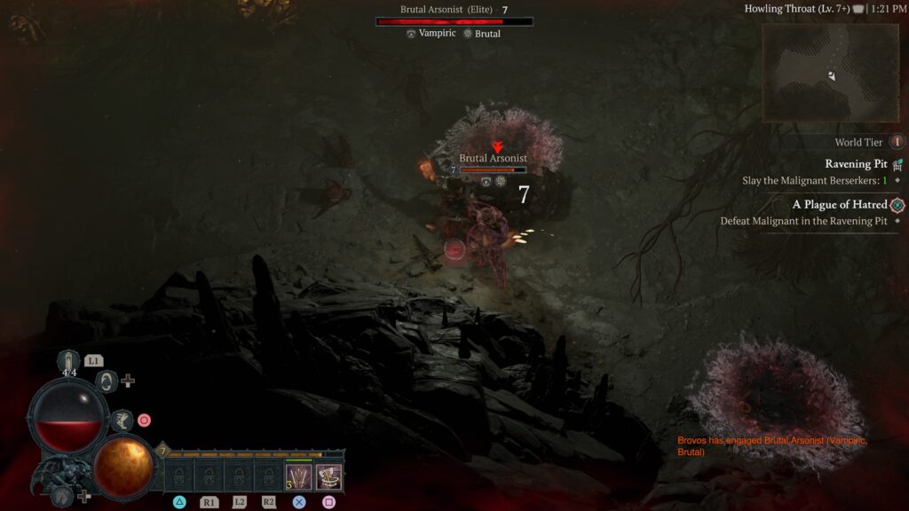Un Brutal Malignant apparaît après avoir capturé un cœur dans Diablo 4