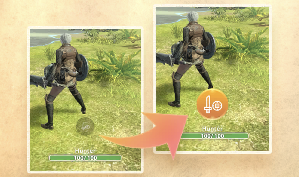 Image de compétence spéciale Sword & Shield, utilisée dans la partie didacticiel du jeu.