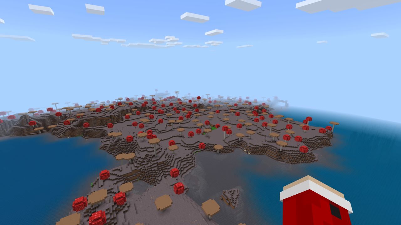 Île aux champignons massive dans Minecraft