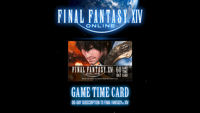 Carte de temps de jeu Final Fantasy XIV