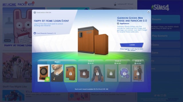 Mini-réfrigérateur Guerdon Goods et Nanocan 2.0 dans les Sims 4