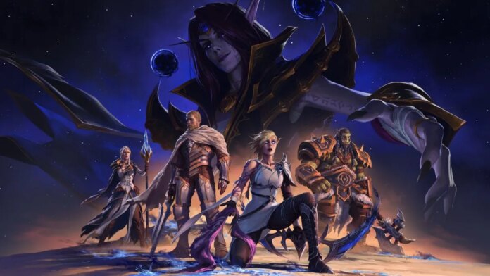 Jaina, Anduin, Alleria, Thrall, and The Harbinger in the War Within Key Art
