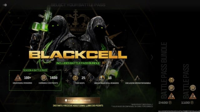 Pack Blackcell de la saison 4 dans MW3 et Warzone