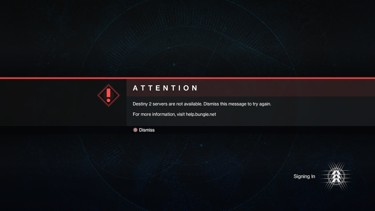 Destiny 2 Server error