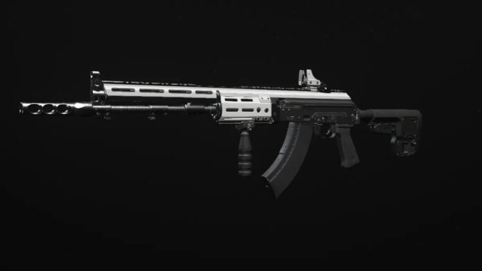 A black and white Kastov against a black background in MW3