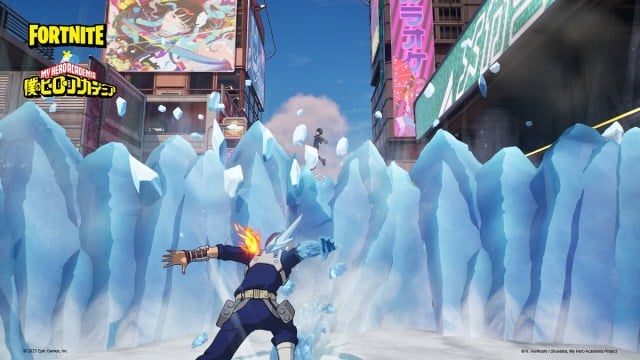 Vous pouvez construire un mur de glace grâce à cette mise à jour My Hero Academia Fortnite