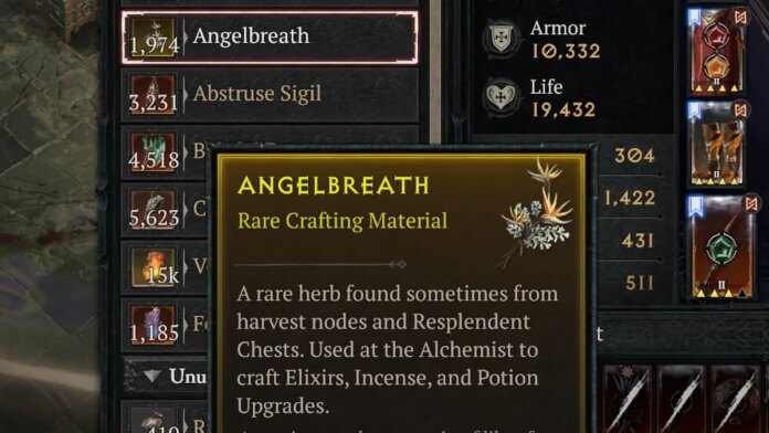 Diablo 4 best Angel Breath farm