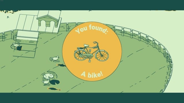 Aperçu de la démo schim - trouver un vélo dans un étang