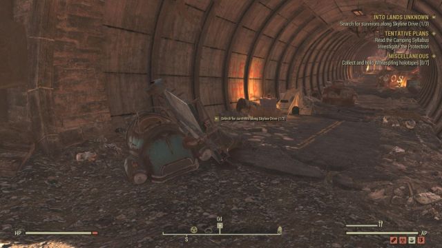 deuxième cadavre dans l'horizon en route vers des terres inconnues Fallout 76