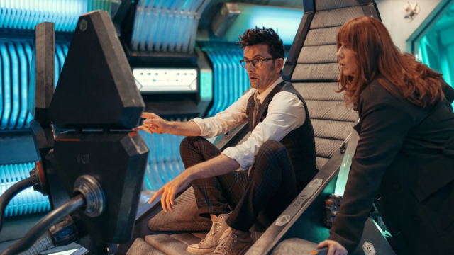 David Tennant et Catherine Tate dans l'épisode Wild Blue Yonder de Doctor Who