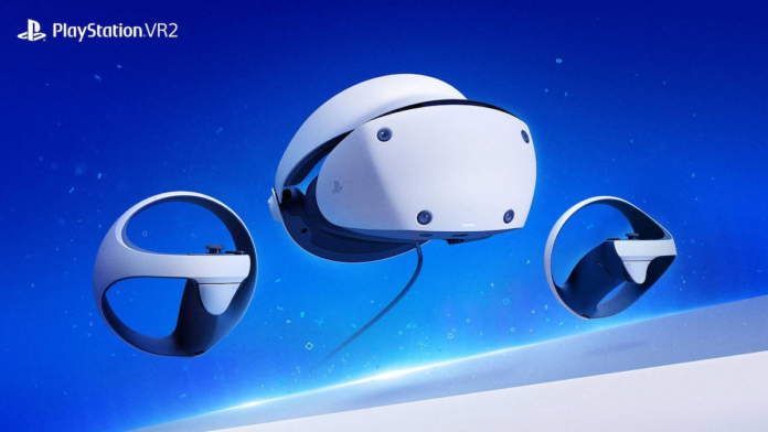 PSVR 2 headset with controllers
