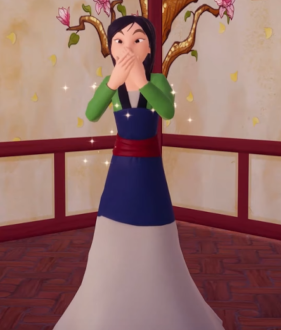 Le Hanfu Dream Style vert de Mulan est disponible lors de l'événement Majesty and Magnolias Star Path à Disney Dreamlight Valley