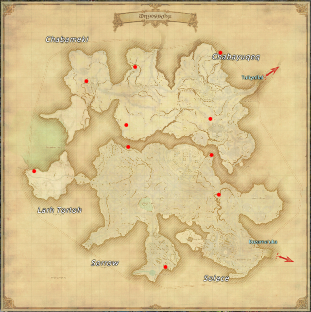 Tous les courants d'éther de terrain dans Urqopacha, Final Fantasy XIV