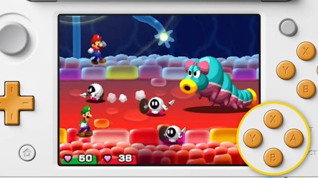 Le combat Inside Story de Mario et Luigi Bowser saute par-dessus l'ennemi