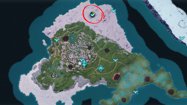 L’emplacement de Menasting Terra à Palworld
