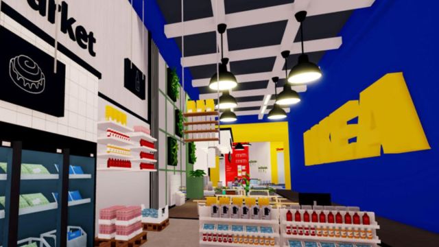 marché ikea chez le collègue de roblox