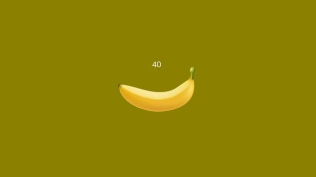 Une banane avec le numéro 40 au-dessus pour une raison quelconque.