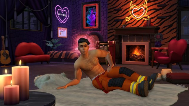 Costume de pompier dans Sims 4 Lovestruck