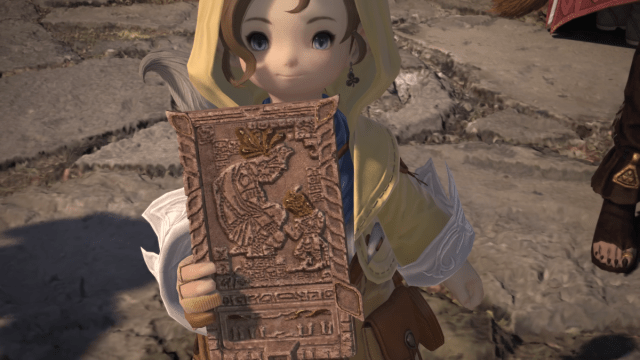 Krile et une tablette dans Final Fantasy XIV Dawntrail