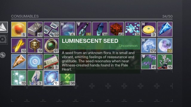 Graine luminescente Destiny 2