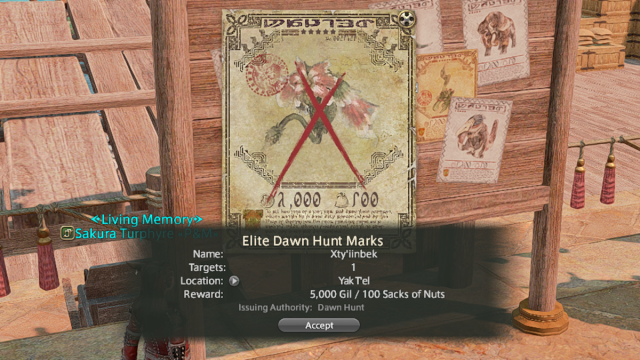 Marque de chasse d'élite de l'aube dans Final Fantasy XIV