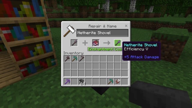 Gagner en efficacité avec une enclume dans Minecraft