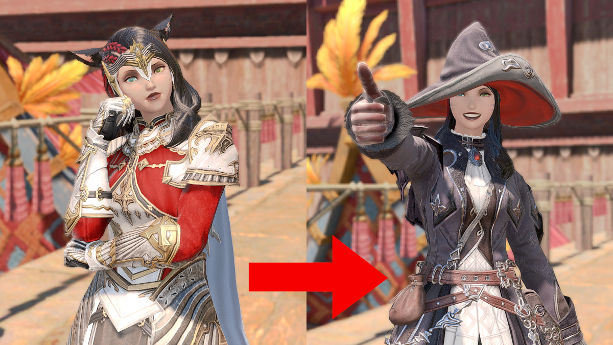 Level 90 gear compared to level 100 gear in Final Fantasy XIV