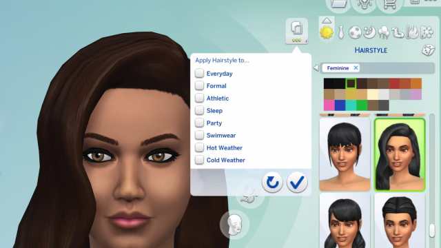 Bouton Appliquer tout des Sims 4