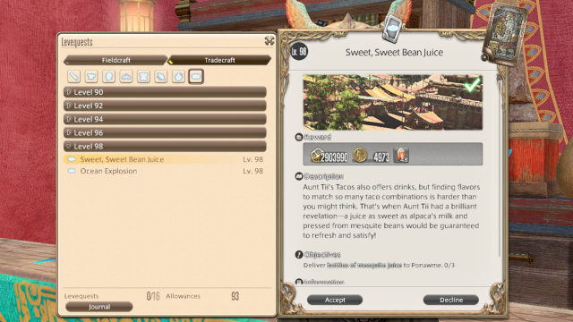 Les leviers de l'artisanat dans Final Fantasy XIV