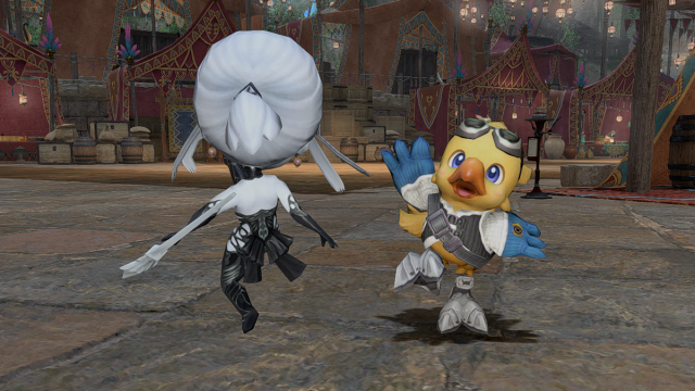 Le Wind-up Alpha salue le Wind-up Omega F dans Final Fantasy XIV