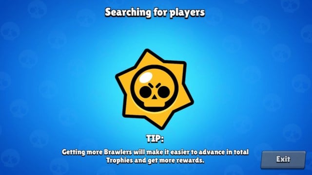 Écran de chargement de la recherche de joueurs dans Brawl Stars