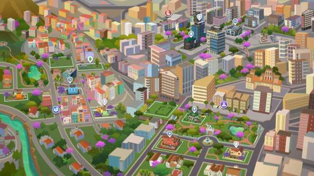 Carte du monde Les Sims 4 Lovestruck City in Love