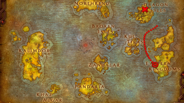 Carte de voyage de World of Warcraft