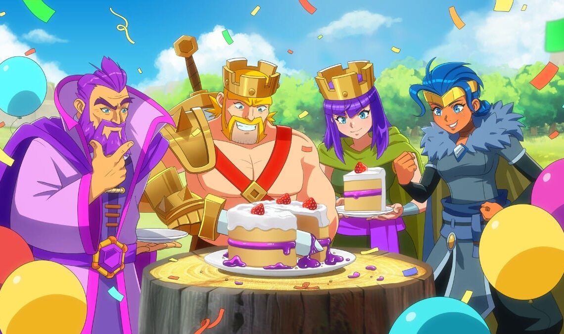 An image of several Heroes in Clash of Clans.