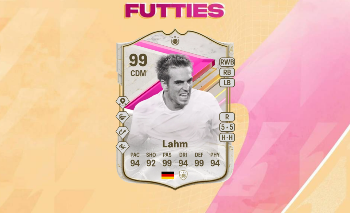 An image of Lahm FUTTIES Icon SBC solutions in EA FC 24