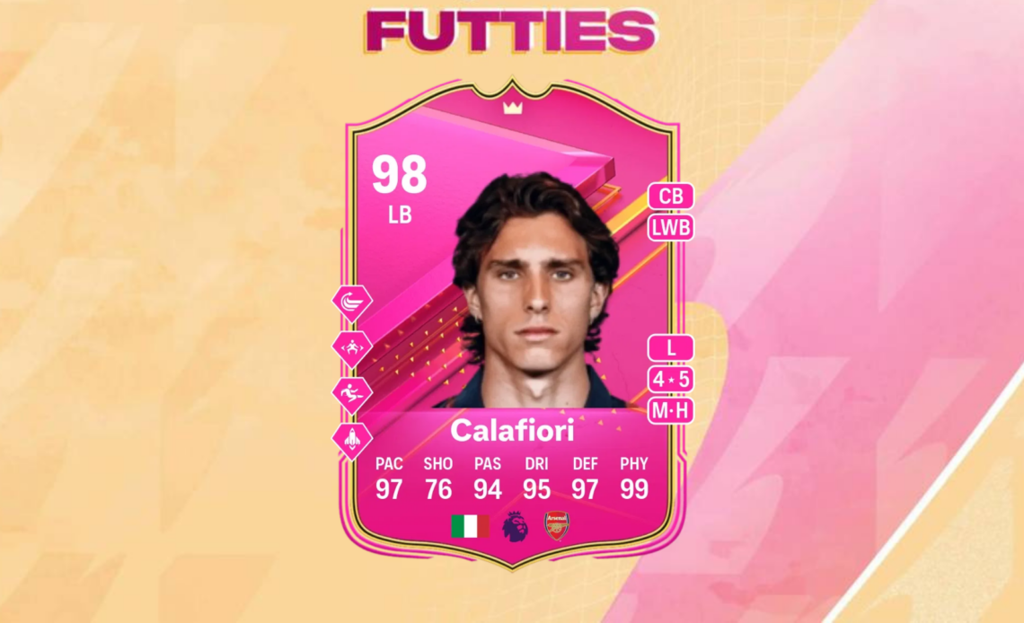 An image of Calafiori FUTTIES SBC solutions in EA FC 24